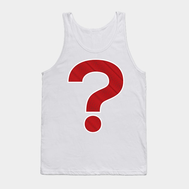 Question mark with wavy lines Tank Top by Asim138